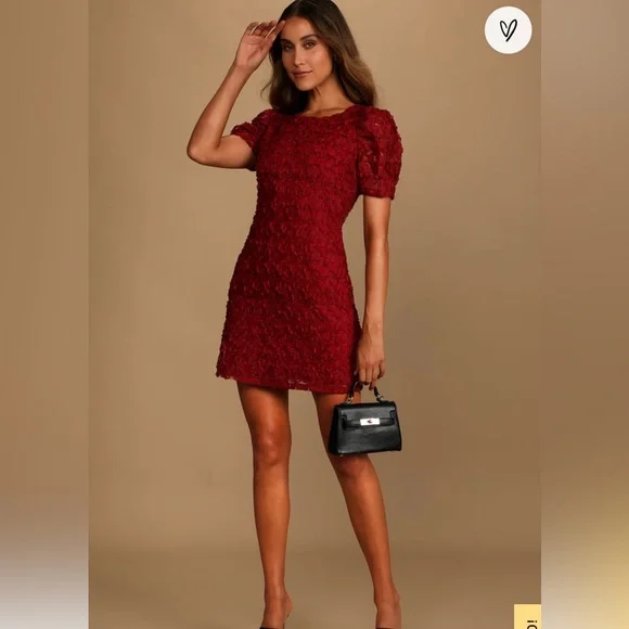 fitted lace wedding dress Plus Size Wine Red Spaghetti Strap Mini Dress /2-2-2
